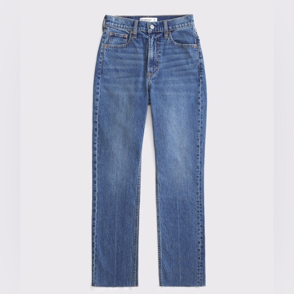 Abercrombie & Fitch 👖 Curve Love Ultra High Rise Ankle Straight Jean size 28